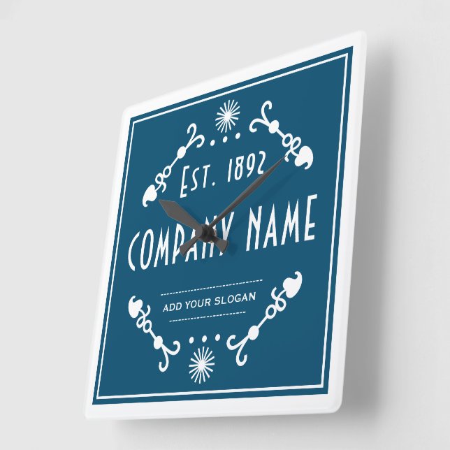 Established Business Name, Decorative Fyrkantig Klocka (Vinkel)