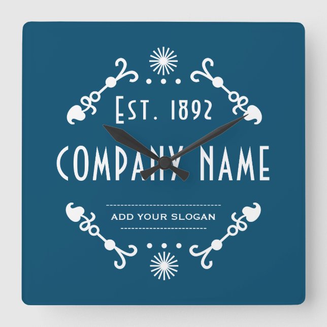 Established Business Name, Decorative Fyrkantig Klocka (Framsida)