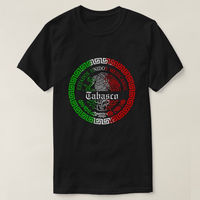 Estado de Tabasco mexiko emblem skjorta T Shirt (Design framsida)