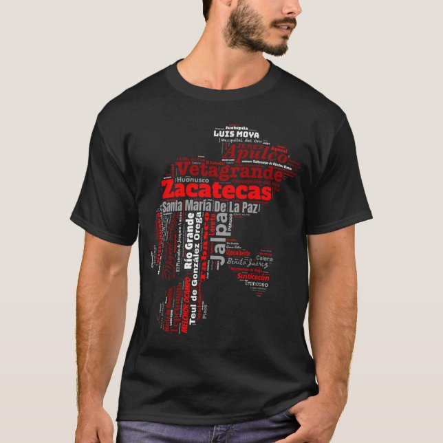 Estado De Zacatecas Mexiko Camiseta Ciudades Zac T Shirt (Framsida)