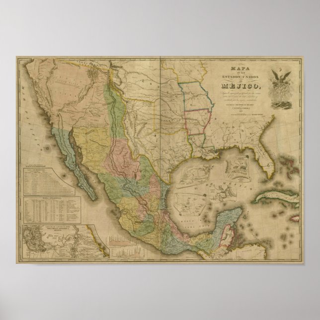 Estados Unidos de Mejico (y Tejas y los Estado Uni Poster (Framsidan)