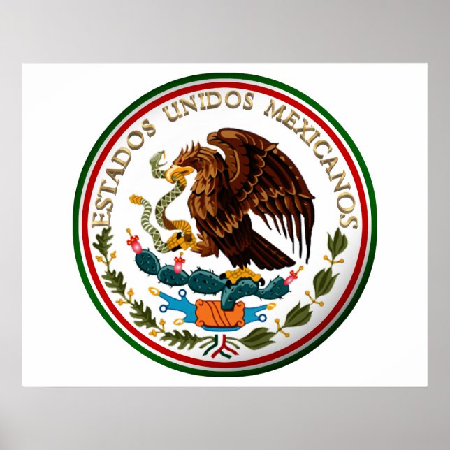 Estados Unidos Mexicanos (Eagle från mexikanska Fl Poster (Framsidan)