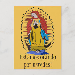 Estamos orando por ustedes! Virgin of Guadalupe Vykort