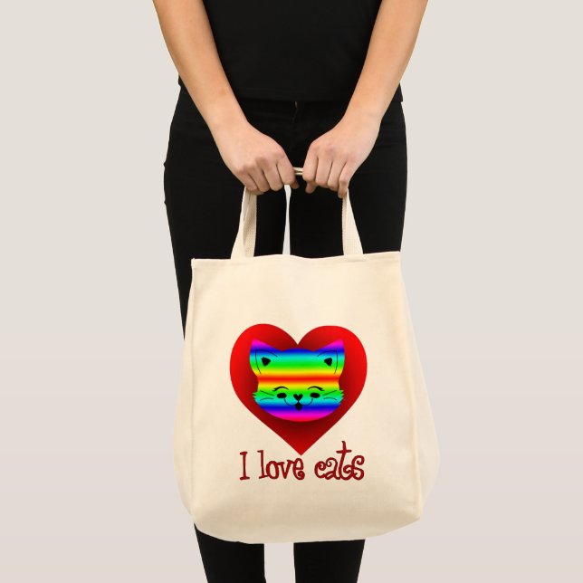 Estampa Animal - I Love Cats - Bolsa Tygkasse (Framsida (produkt))