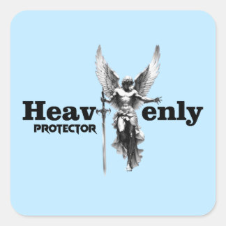 Estampa Anjo - Heavenly Protector - Adesivo Fyrkantigt Klistermärke