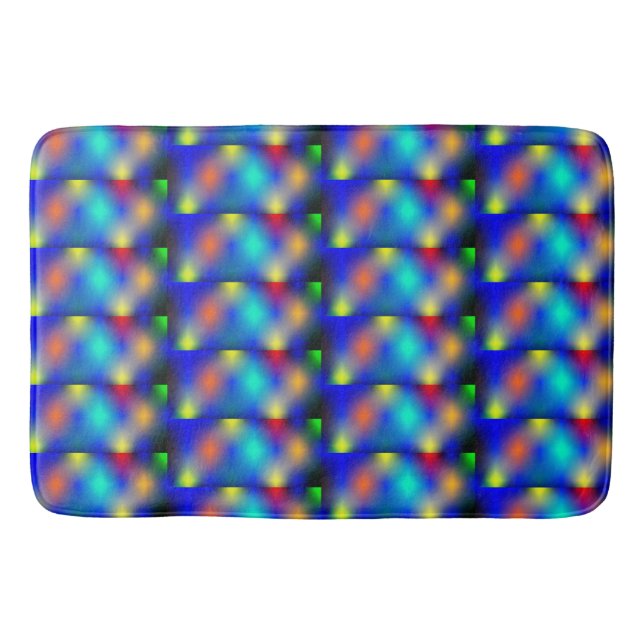 Estampa colorida, "escama quadrada". badrumsmatta (Framsidan)