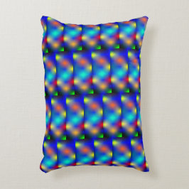 Estampa colorida, "escama quadrada". prydnadskudde