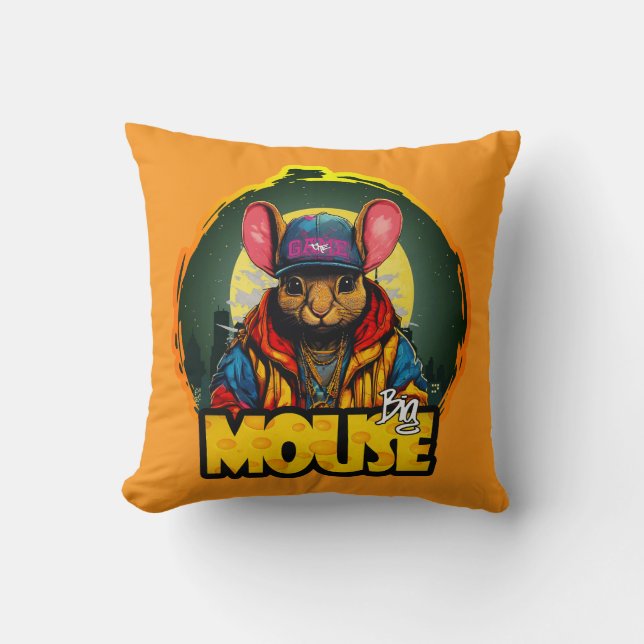 Estampa Hip Hop - Big mouse - Almofada Kudde (Framsida)