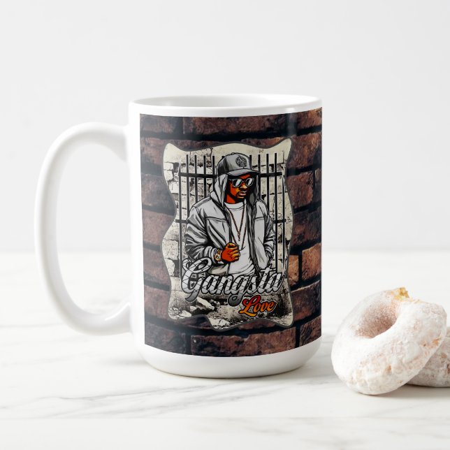 Estampa Hip Hop - Gangsta Love - Caneca Kaffemugg (Med munk)