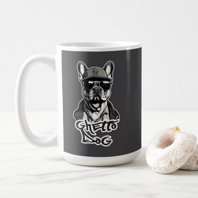 Estampa Hip Hop - Ghetto Dog - Caneca Kaffemugg (Med munk)