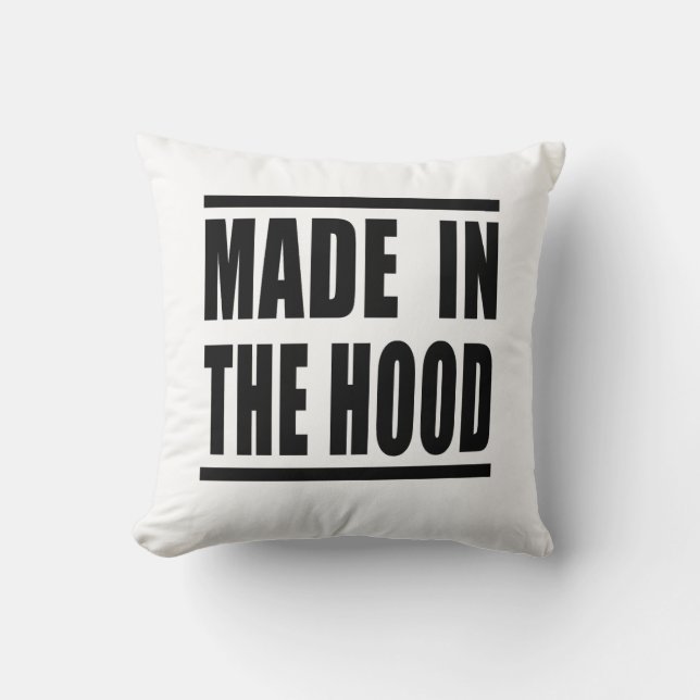 Estampa Hip Hop - Made in the Hood - Almofada Kudde (Framsida)