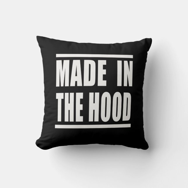 Estampa Hip Hop - Made in the Hood - Almofada Kudde (Framsida)