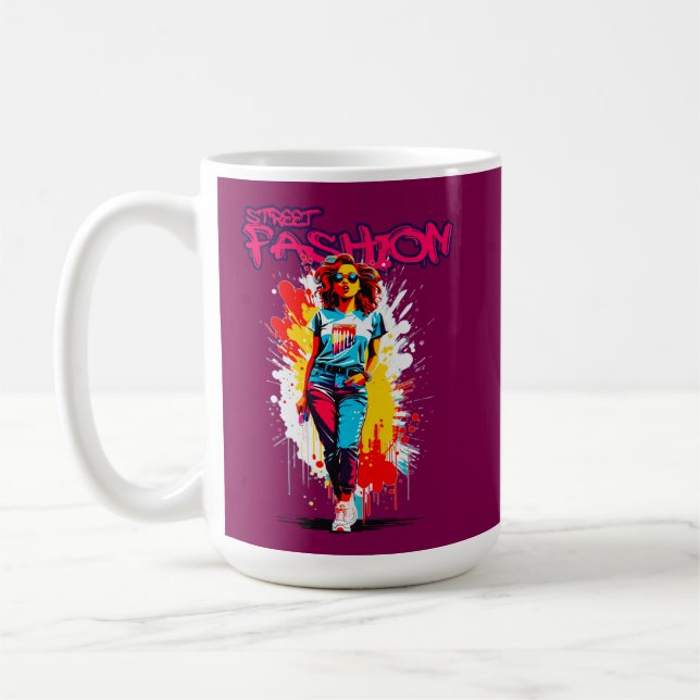 Estampa Moda - Street Fashion - Caneca Kaffemugg (Vänster)
