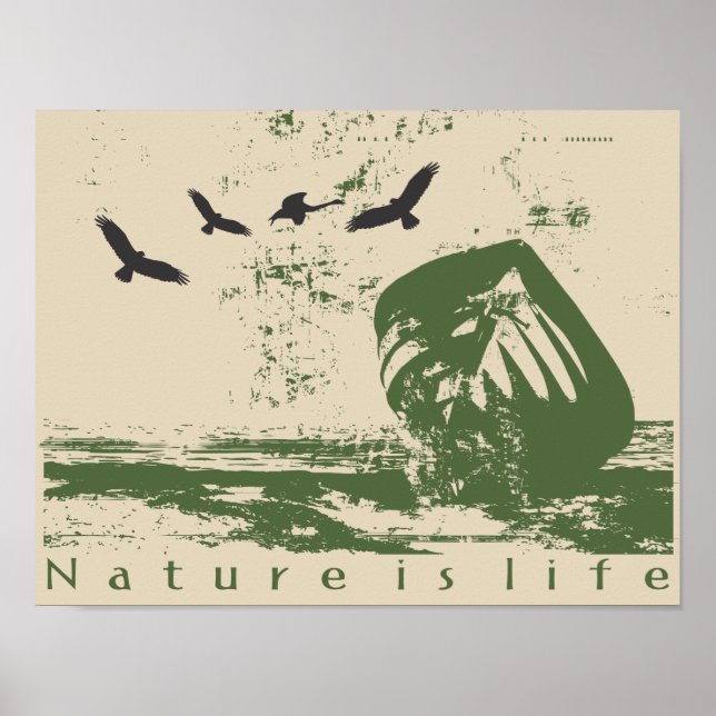 Estampa Nature är ett liv Poster (Framsidan)