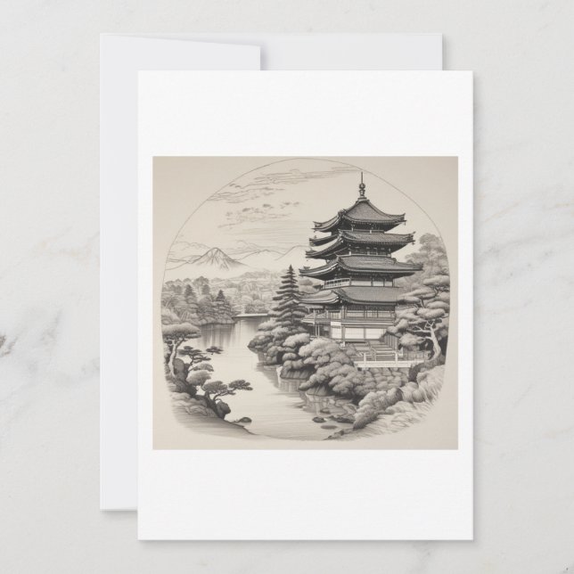 estampe asiatique  inbjudningar (Framsida)