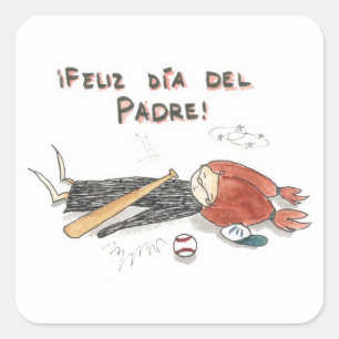 Estampillas del Dia del Padre Fyrkantigt Klistermärke
