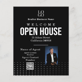 Estate Open House Logo Photo Black Flygblad