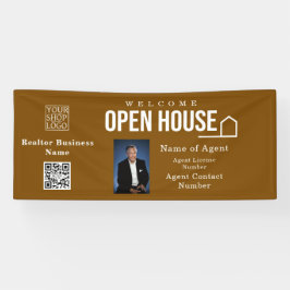Estate Open House Logo Photo Brown