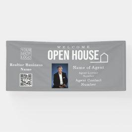 Estate Open House Logo Photo Grey