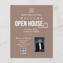 Estate Open House Logo Photo Light Brown