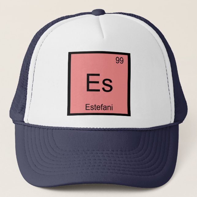 Estefani Namn Kemiskt Element Periodiska Systemet Truckerkeps (Framsida)