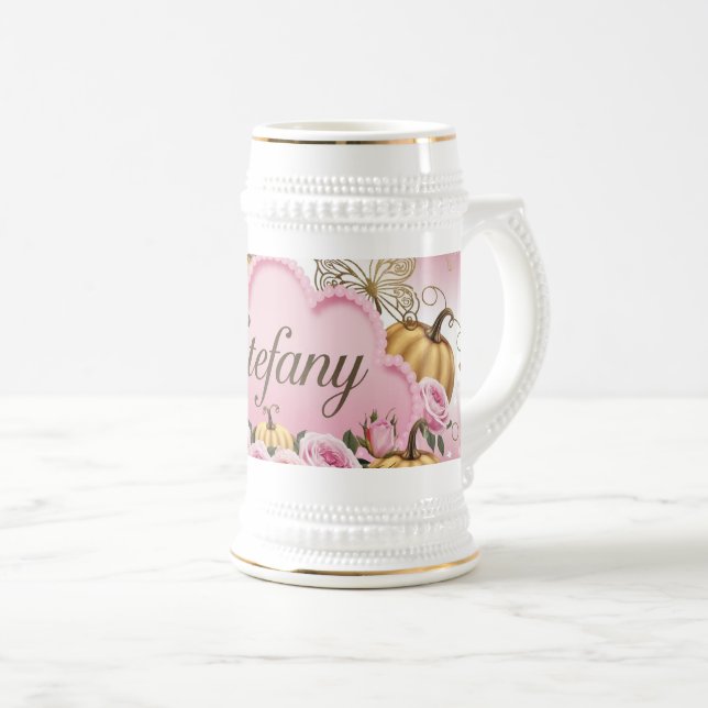 Estefany - Whimsical Rosa Cloud Coffee Mugg (Framsida höger)