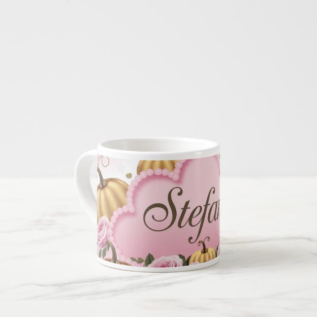 Estefany - Whimsical Rosa Cloud Coffee Mugg Espressomugg (Framsida vänster)