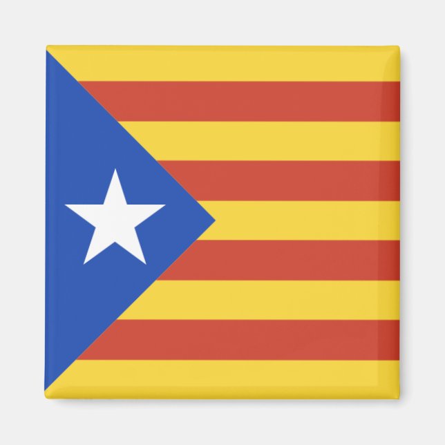 Estelada - Katalanska Flagga med Star Magnet (Framsidan)