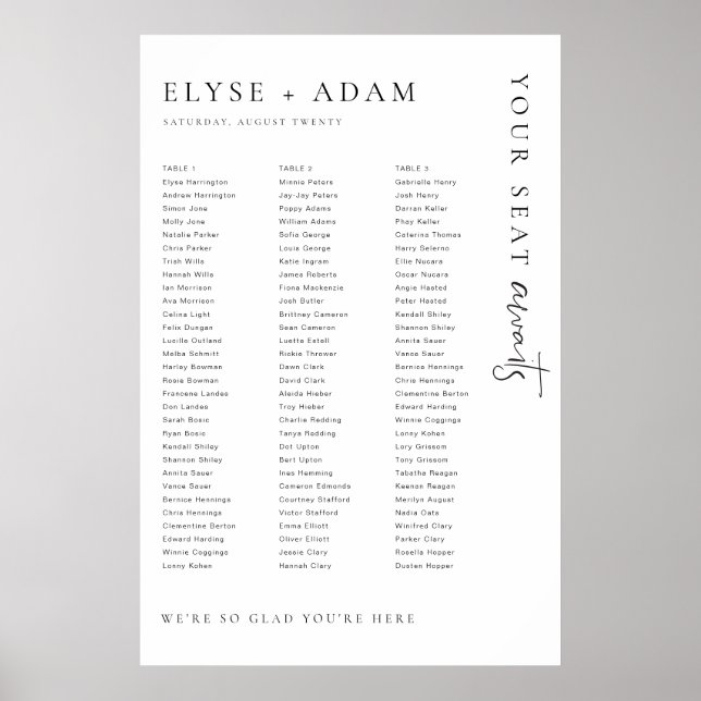 Estelle Minimal 3 Lång sittplats i Bord Poster (Framsidan)