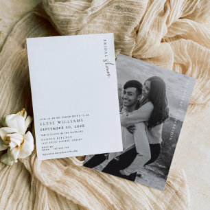 Estelle Minimalist Inbjudningskort för möhippan