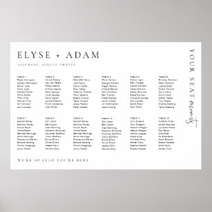 Estelle Modern Minimal 12 Bord säten Poster