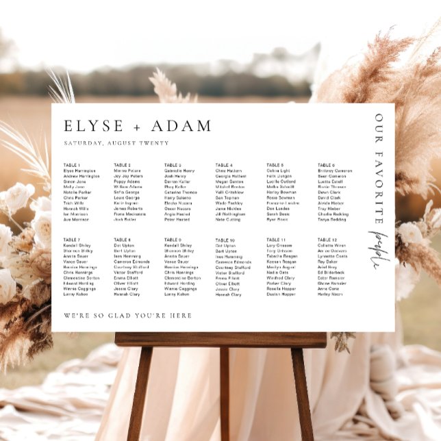 Estelle Modern Minimal 12 Bord säten Poster (Skapare uppladdad)