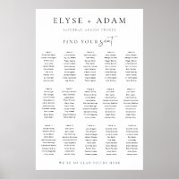 Estelle Modern Minimal 15 Bord säten Poster