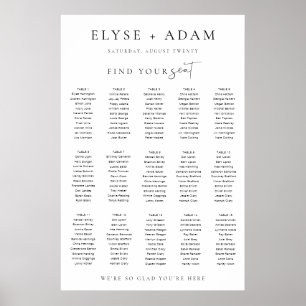 Estelle Modern Minimal 15 Bord säten Poster