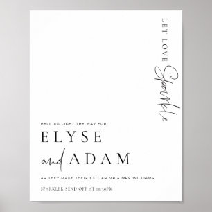 Estelle Modern Minimal Sparkler - signatur för uts Poster