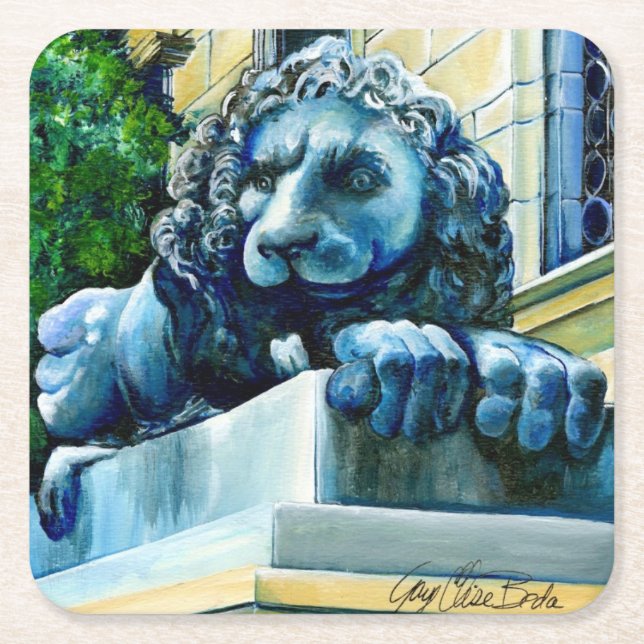 Estemet Kattdjur, Washington DC, USA Underlägg Papper Kvadrat (Framsidan)