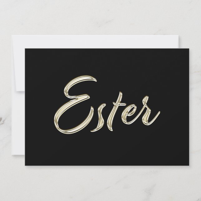 Ester white gold Handwriting Karte Kort (Framsida)