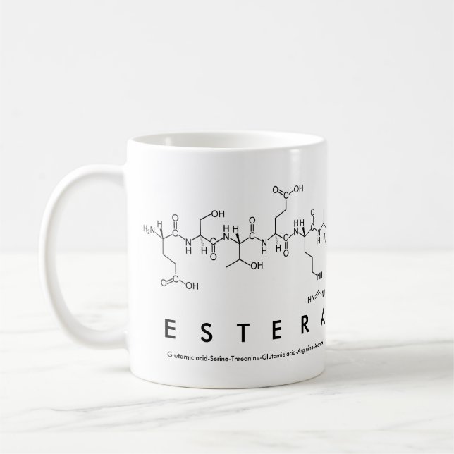 Estera peptide namn mugg (Vänster)