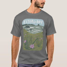 Estero Bay Central California Illustration Beach T Shirt