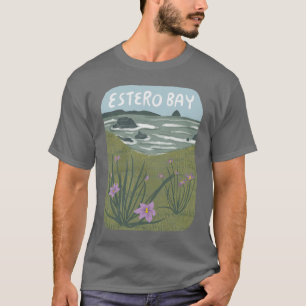 Estero Bay Central California Illustration Beach T Shirt