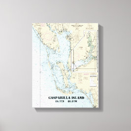 Estero Bay till Lemon Bay Nautical Chart 11426 Canvastryck