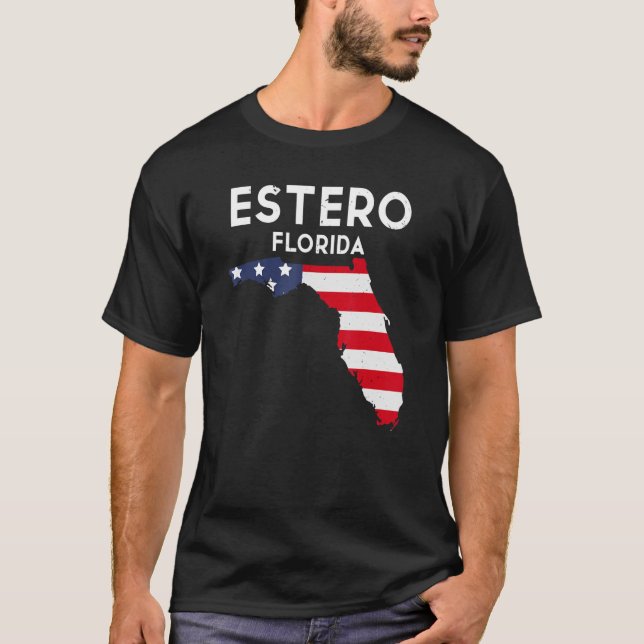 Estero Florida Förenta staterna Staterna Amerika T Shirt (Framsida)