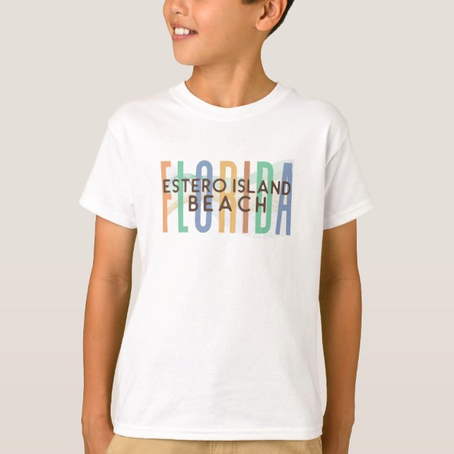 Estero Island Beach Florida (Sand Vinkar) T Shirt (Framsida)