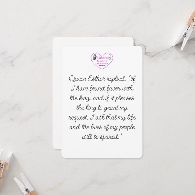 Esters Mirakel Brevpapper med Kuvert Inbjudningar (Fram/Back In Situ)