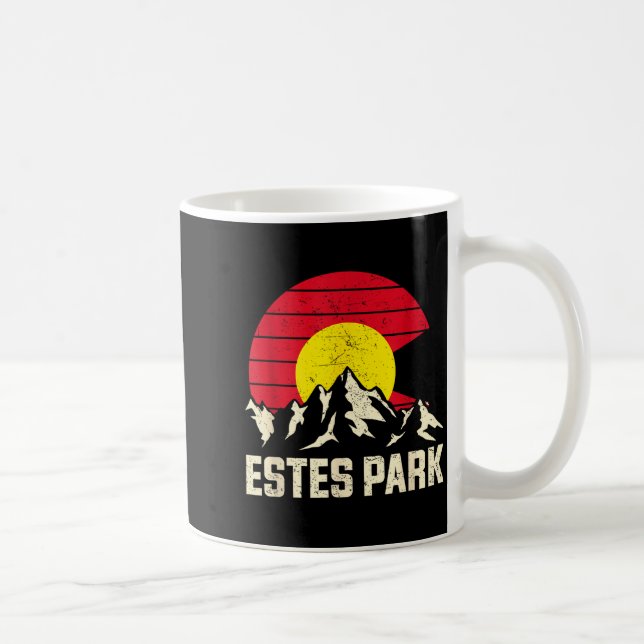 Estes park bergs äventyr colorado delstatsflagga kaffemugg (Höger)