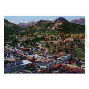 Estes Park Colorado Birdseye View Hälsningskort