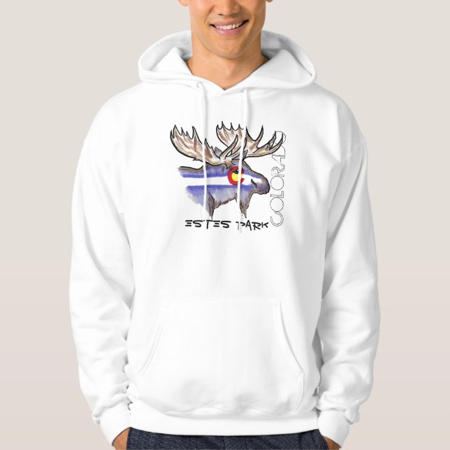 Estes Park Colorado elk hoodie (Framsida)