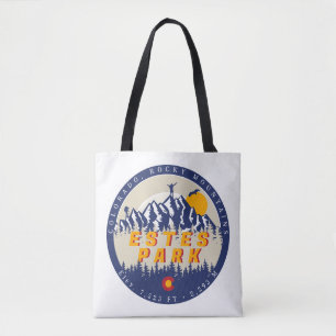 Estes Park Colorado Flagga Mountains Hiking Souven Tygkasse