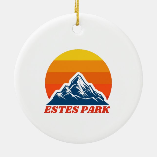 Estes Park, Colorado Julgransprydnad Keramik (Baksidan)