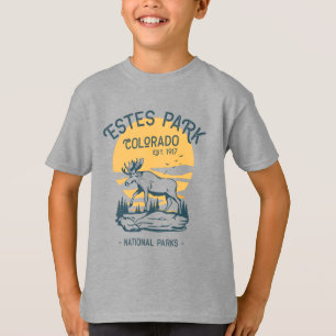 Estes Park Colorado nationalpark Moose Sunset T Shirt